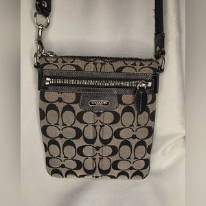 Coach Black and Tan Crossbody Bag